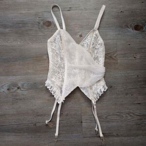 Vintage 80s Emil Bole Sheer Lace Angelic Corset